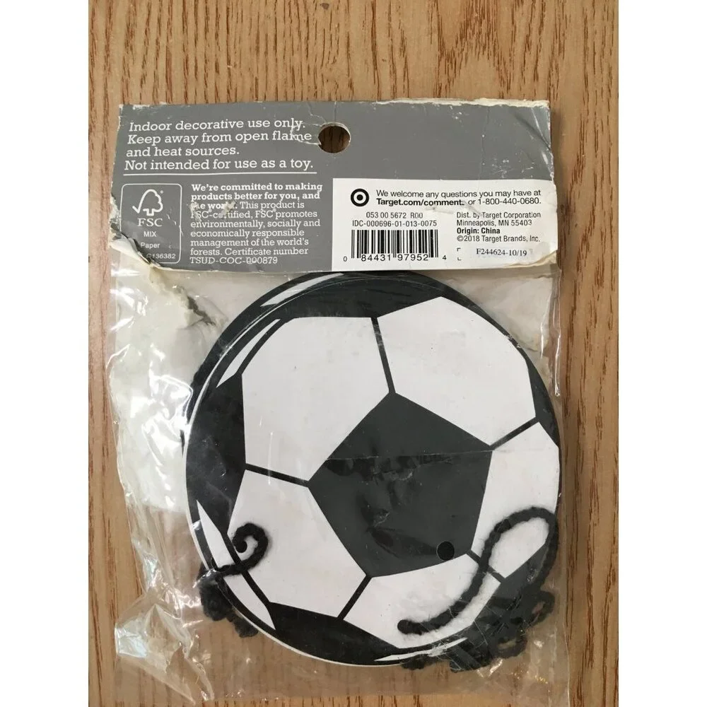 Free With A Bundle only New Soccer Garland